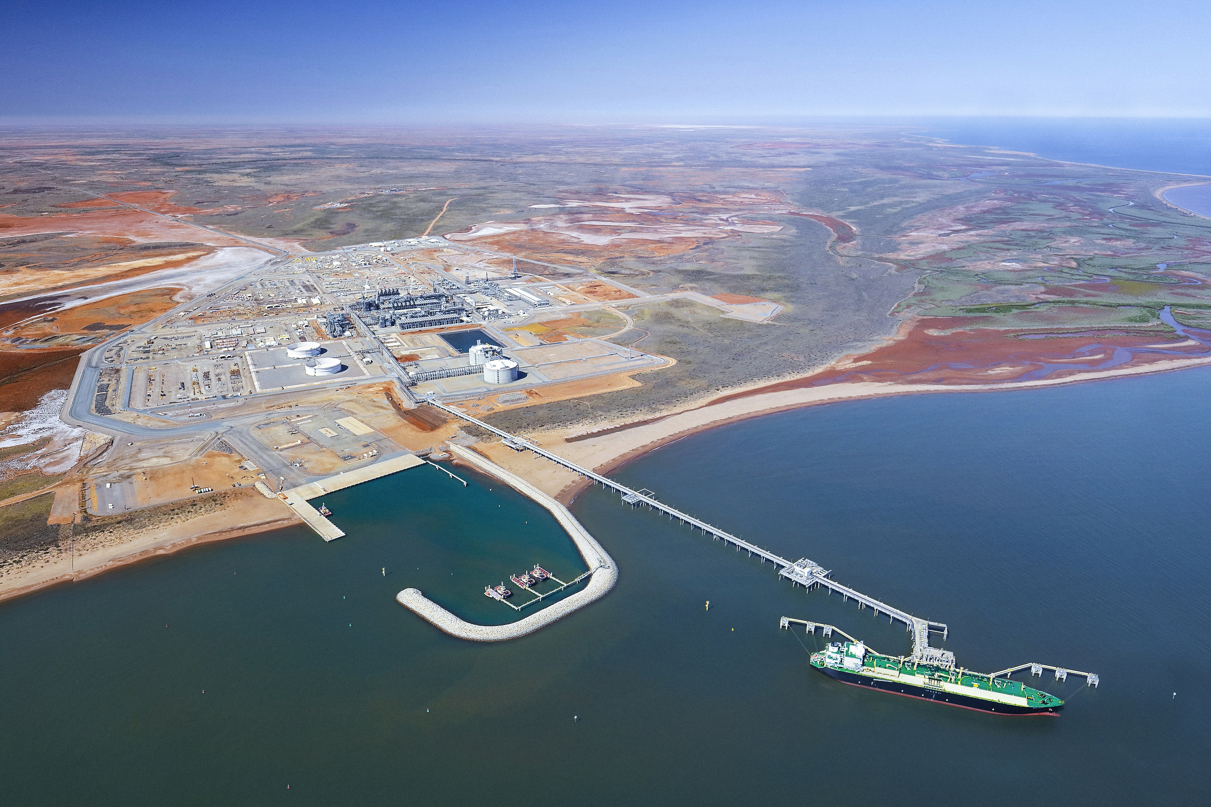 Chevron operated Wheatstone LNG plant at Ashburton North